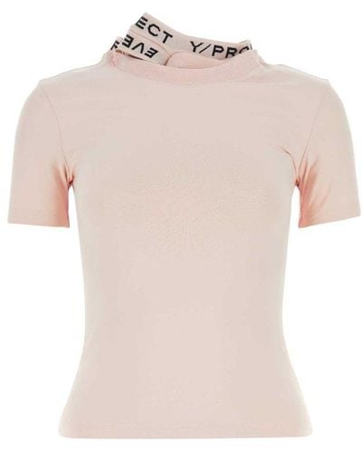 Y. Project Cut-out Collar T-shirt - Pink