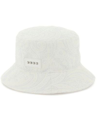Etro Paisley Print Bucket Hat - White