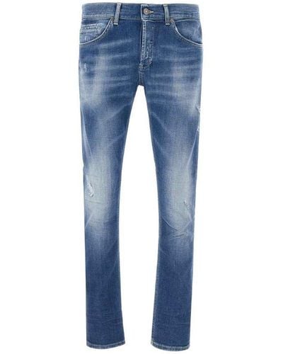 Dondup Distressed Skinny Denim Jeans - Blue