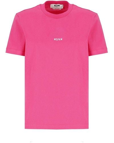 MSGM T-shirts And Polos Fuchsia - Pink