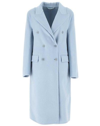 Ermanno Scervino Double Breasted Coat - Blue