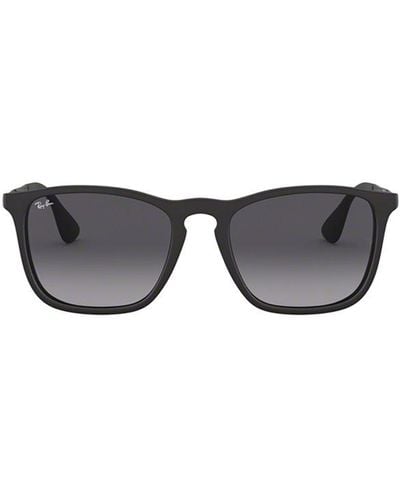 Ray-Ban Chris Square Lens Sunglasses - Black