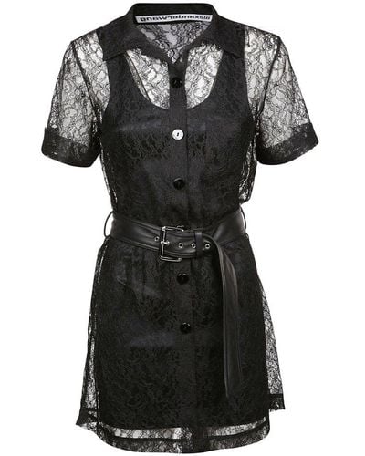 Alexander Wang Lace Mini Dress - Black