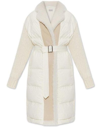 Moncler Patchworked Coat - White