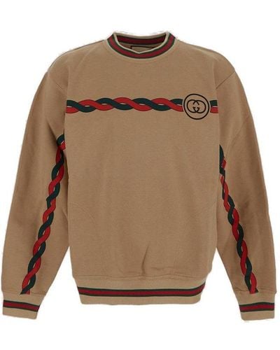 Gucci Sweatshirt With Logo - Natural