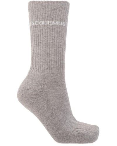 Jacquemus Socks With Logo, - Gray