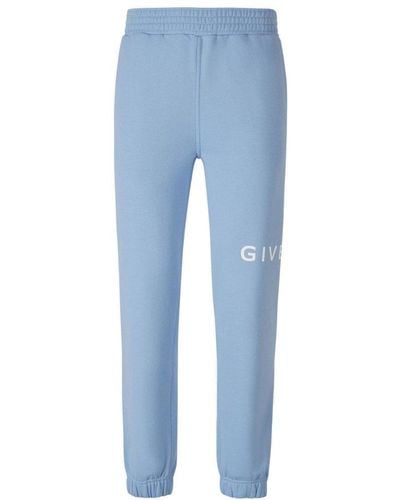 Givenchy Logo Printed Elastic Waist Pants - Blue