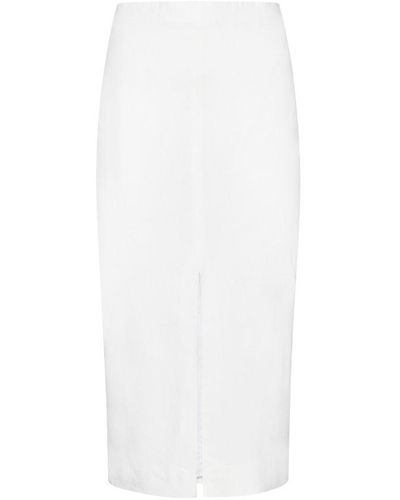 Isabel Marant Slit-detailed Zipped Skirt - White