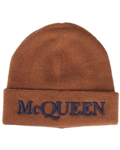 Alexander McQueen Hat With Logo - Brown