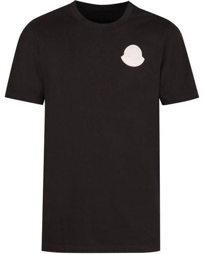 Moncler Logo Patch Crewneck T-shirt - Black