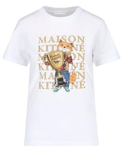 Maison Kitsuné Fox Champion T-shirt - White