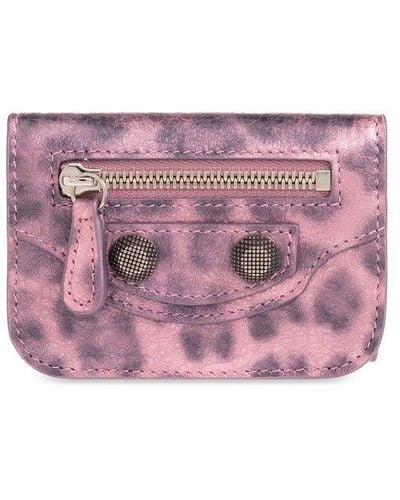 Balenciaga Leather Wallet, - Pink