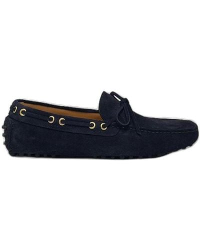 Car Shoe Knot-detail Driving Loafers - Blue