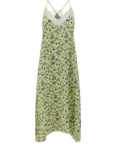Zadig & Voltaire Risty Floral-printed Dress - Green