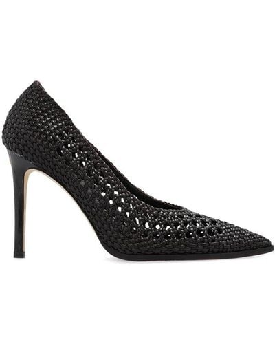 Tory Burch Pointed Toe Woven Pumps - Black