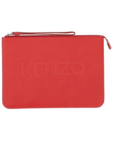 KENZO Clutch With Logo - Red