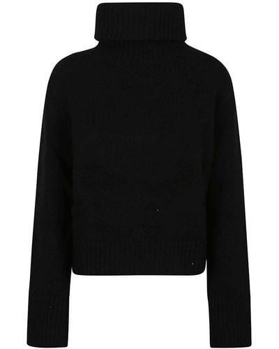Polo Ralph Lauren Turtleneck Wool And Cashmere-blend Sweater - Black