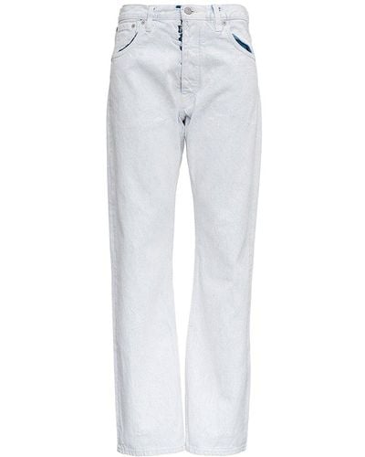 Maison Margiela Mid-rise Straight Leg Jeans - White