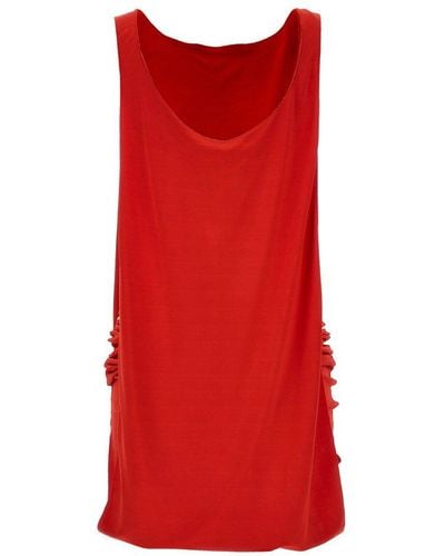 Marni Round-neck Sleeveless Short Dress - Red