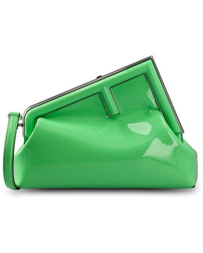 Fendi First Midi Clutch Bag - Green