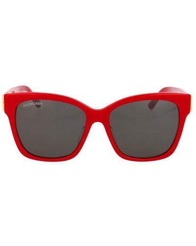 Balenciaga Acetate Sunglasses - Red