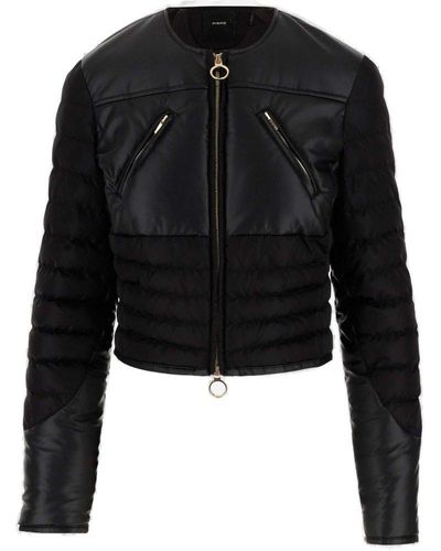 Pinko Bimaterial Jacket - Black