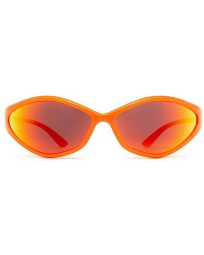 Balenciaga 90s Oval Frame Sunglasses - Orange