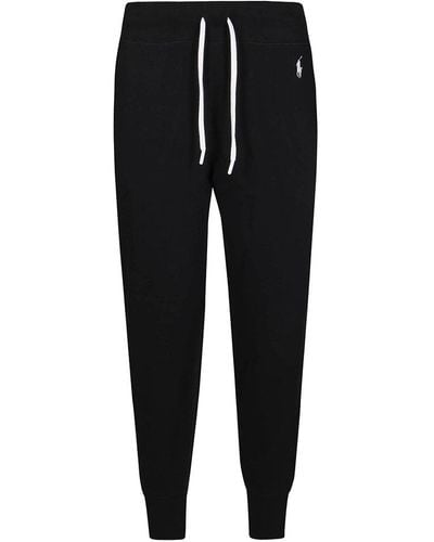 Polo Ralph Lauren Logo Embroidered Drawstring Sweatpants - Black