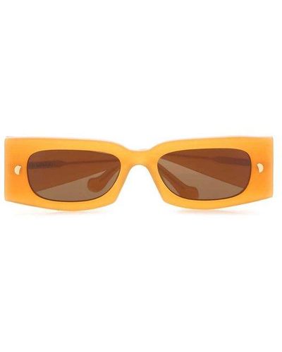 Nanushka Rectangle Frame Sunglasses - Orange