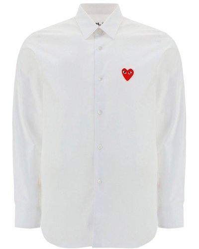 COMME DES GARÇONS PLAY Classic Long-sleeve Shirt - White
