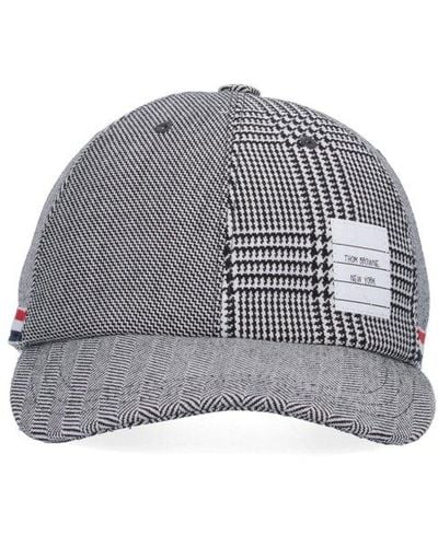 Thom Browne "patchwork" Baseball Hat - Gray