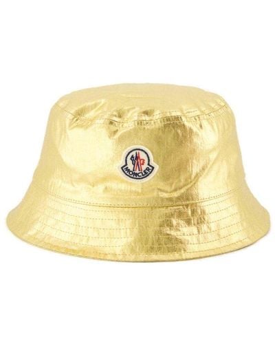 Moncler Logo Patch Slip-on Bucket Hat - Yellow