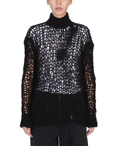 Ann Demeulemeester Wool Leontine Sweater - Black