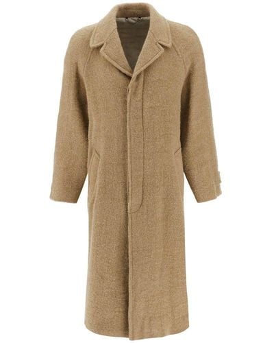 Dries Van Noten Ridley Monochrome Tweed Coat - Natural