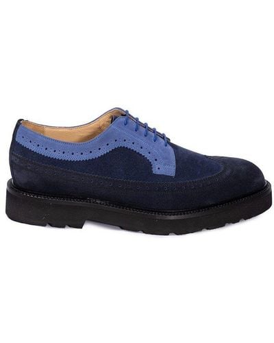 Paul Smith Paneled Lace-up Brogues - Blue