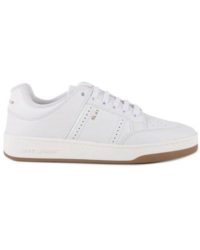 Saint Laurent Sl/61 Lace-up Sneakers - White
