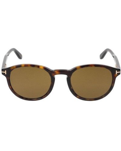 Tom Ford Round Frame Sunglasses - Brown