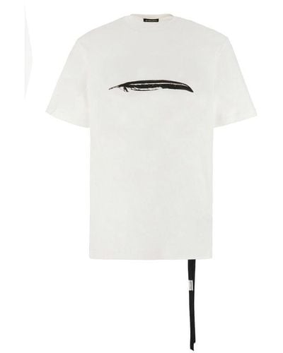 Ann Demeulemeester Motif Printed Crewneck T-shirt - White