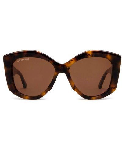 Balenciaga Butterfly Frame Sunglasses - Brown