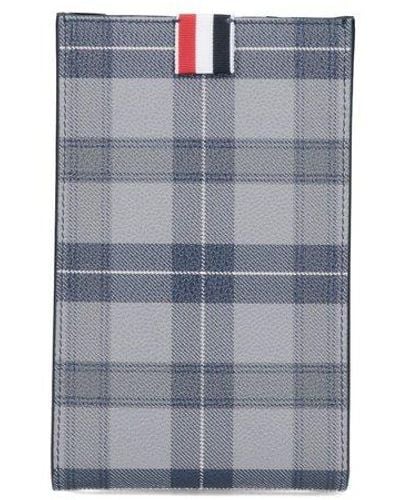 Thom Browne Checked Crossbody Phone Holder - Multicolor