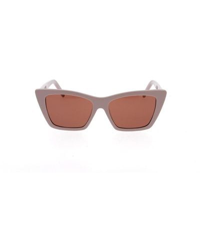 Saint Laurent Rectangular Frame Sunglasses - Pink