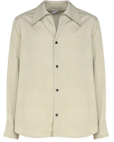 Bottega Veneta Long-sleeved Button-up Shirt - Natural