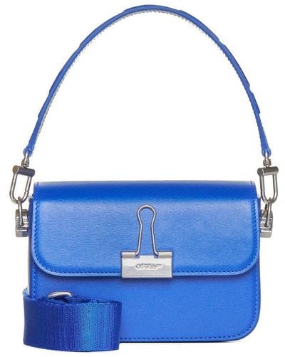 Off-White c/o Virgil Abloh Plain Binder Small Leather Bag - Blue