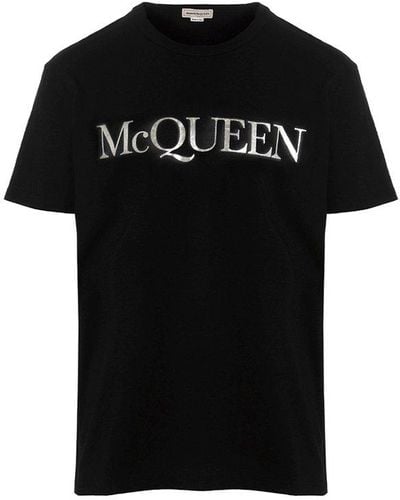 Alexander McQueen Embroidered T-Shirt - Black