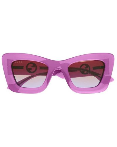 Gucci Cat-eye Frame Sunglasses - Purple