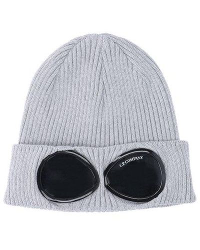 C.P. Company Goggle Turn-up Brim Beanie - Gray