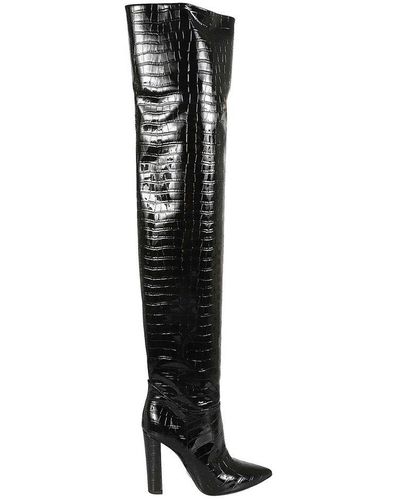 Philosophy Di Lorenzo Serafini 120mm Crocodile-embossed Leather Boots - Black