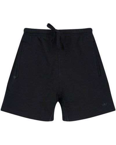 adidas Elastic Waist Drawstring Shorts - Black