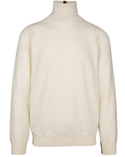 Paul Smith Cashmere Turtleneck Sweater - White