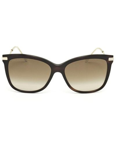 Jimmy Choo Steff Cat-eye Frame Sunglasses - Brown